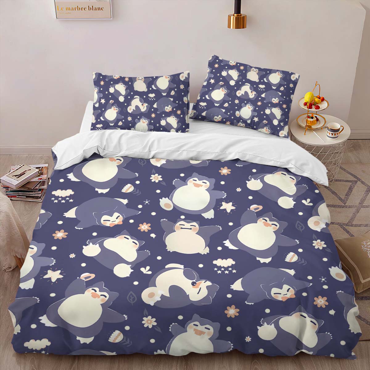 Housse De Couette Ronflex Pokémon 3 Parure de lit Ensemble De Literie – Image 2