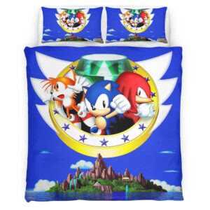 Housse De Couette Sonic The Hedgehog 10 Parure de lit Ensemble De Literie