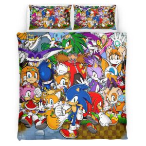 Housse De Couette Sonic the Hedgehog 16 Parure de lit Ensemble De Literie