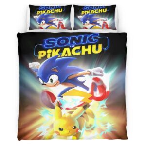 Housse De Couette Sonic the Hedgehog 17 Parure de lit Ensemble De Literie