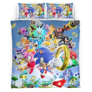 Housse De Couette Sonic the Hedgehog 18 Parure de lit Ensemble De Literie