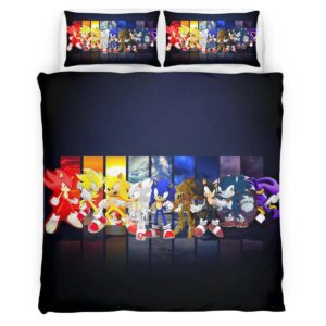 Housse De Couette Sonic the Hedgehog 32 Parure de lit Ensemble De Literie