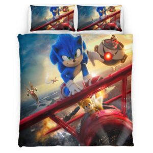 Housse De Couette Sonic the Hedgehog 38 Parure de lit Ensemble De Literie