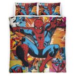Housse De Couette Spider-Man Comic Parure de lit Ensemble De Literie