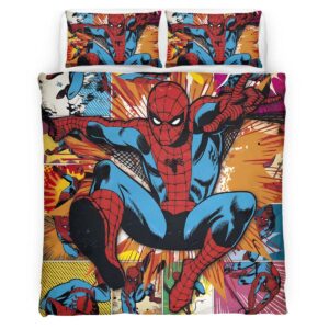 Housse De Couette Spider-Man Comic Parure de lit Ensemble De Literie