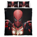 Housse De Couette Spider-Man Fond Sombre Parure de lit Ensemble De Literie