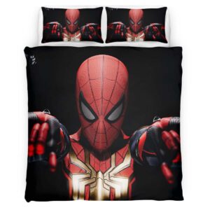 Housse De Couette Spider-Man Fond Sombre Parure de lit Ensemble De Literie