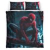 Housse De Couette Spider-Man en Ville Parure de lit Ensemble De Literie