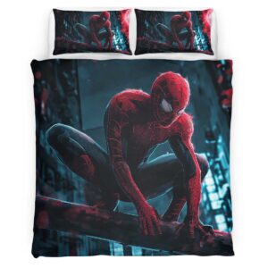 Housse De Couette Spider-Man en Ville Parure de lit Ensemble De Literie