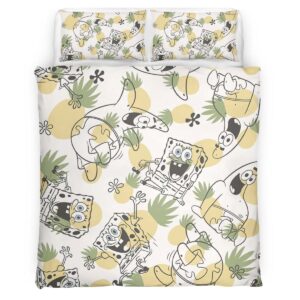 Housse De Couette Personnages Bob l’éponge 16 Parure de lit Ensemble De Literie