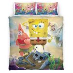 Housse De Couette Personnages Bob l’éponge 21 Parure de lit Ensemble De Literie