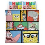 Housse De Couette Personnages Bob l’éponge 50 Parure de lit Ensemble De Literie