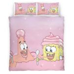 Housse De Couette Bob l’éponge et Patrick l’étoile de mer 2 Parure de lit Ensemble De Literie