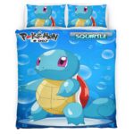 Housse De Couette Carapuce Pokémon 3 Parure de lit Ensemble De Literie