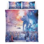 Housse De Couette Star Wars L’Attaque des Clones Parure de lit Ensemble De Literie
