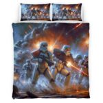 Housse De Couette Star Wars Battlefront II – Stormtroopers en Combat Parure de lit Ensemble De Literie