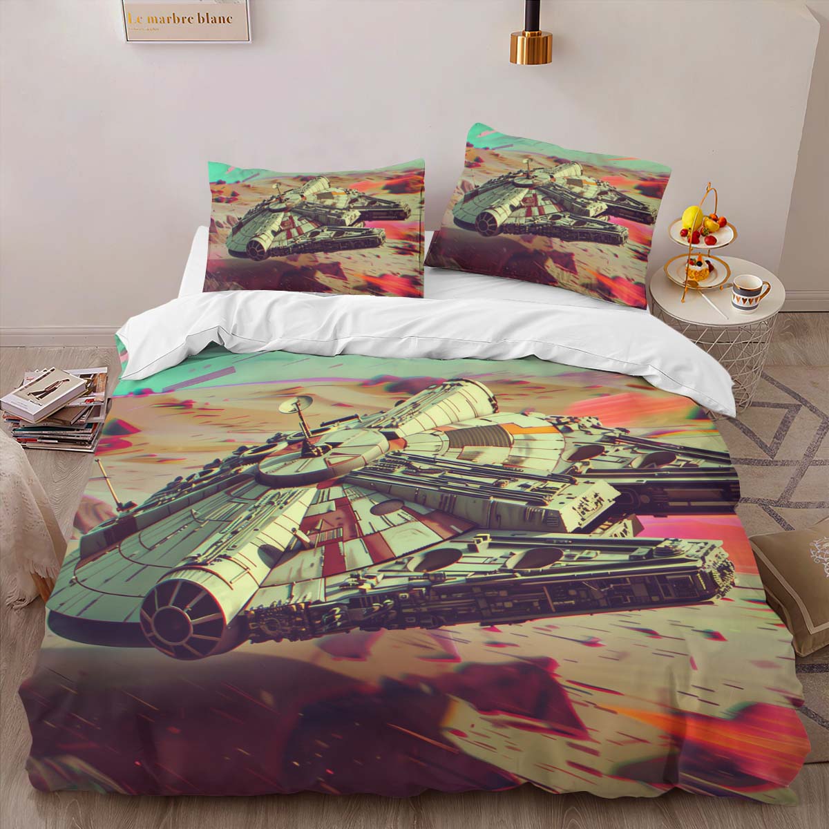 Housse De Couette Faucon Millenium Star Wars Parure de lit Ensemble De Literie – Image 2