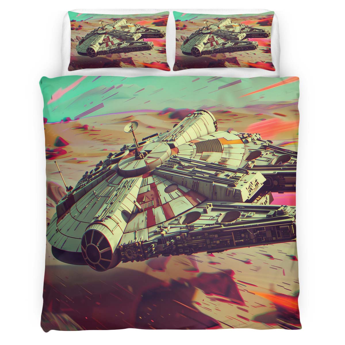 Housse De Couette Faucon Millenium Star Wars Parure de lit Ensemble De Literie