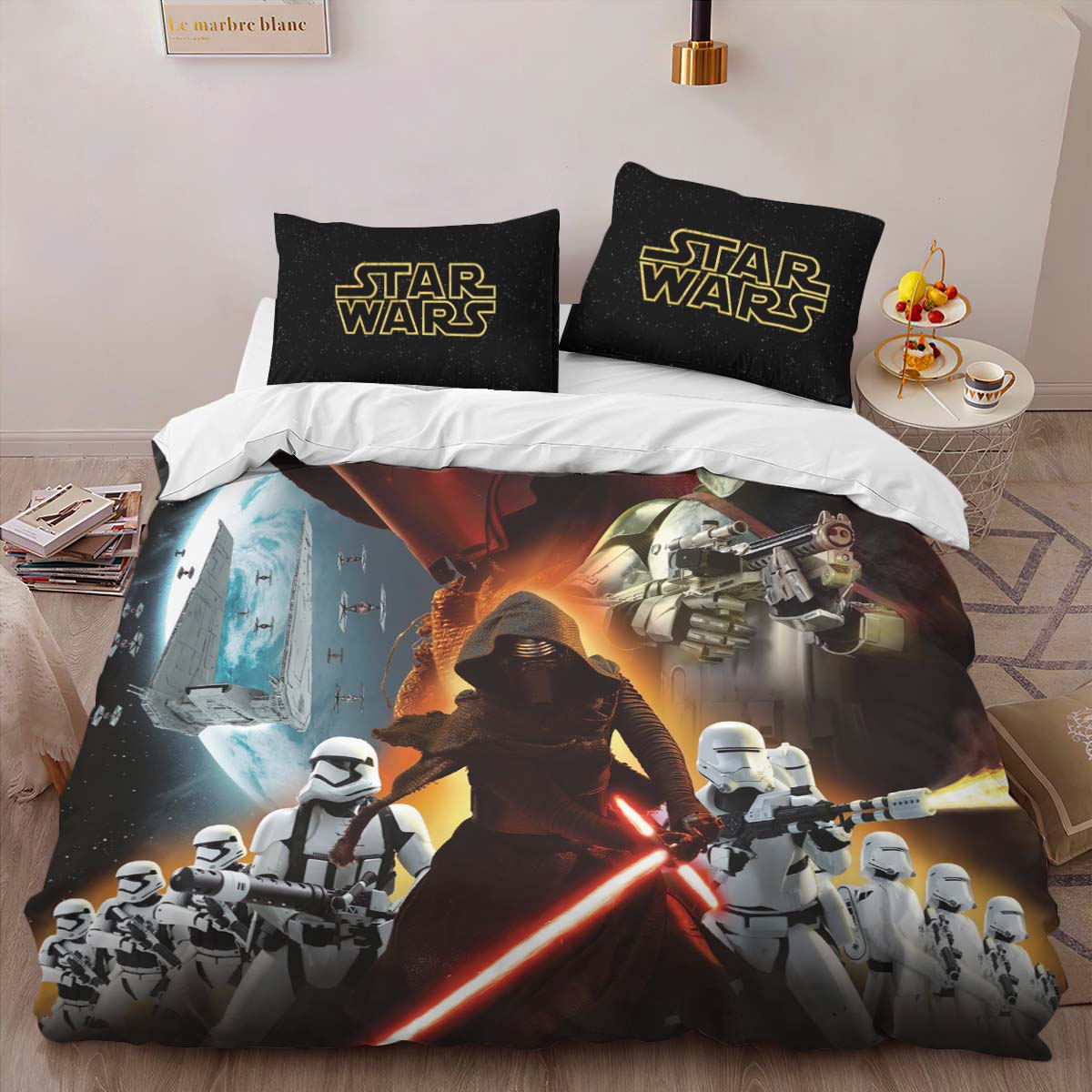 Housse De Couette Star Wars Le Réveil de la Force Parure de lit Ensemble De Literie – Image 2