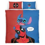 Housse De Couette Stitch et Deadpool Parure de lit Ensemble De Literie