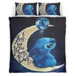 Housse De Couette Stitch « Je t’aime jusqu’à la lune et retour » Parure de lit Ensemble De Literie