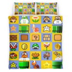 Housse De Couette Super Mario 15 Parure de lit Ensemble De Literie