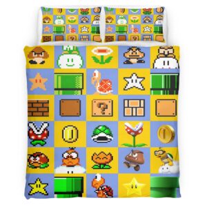 Housse De Couette Super Mario 15 Parure de lit Ensemble De Literie