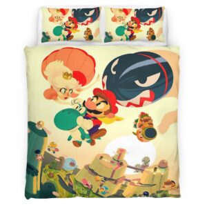 Housse De Couette Super Mario 16 Parure de lit Ensemble De Literie