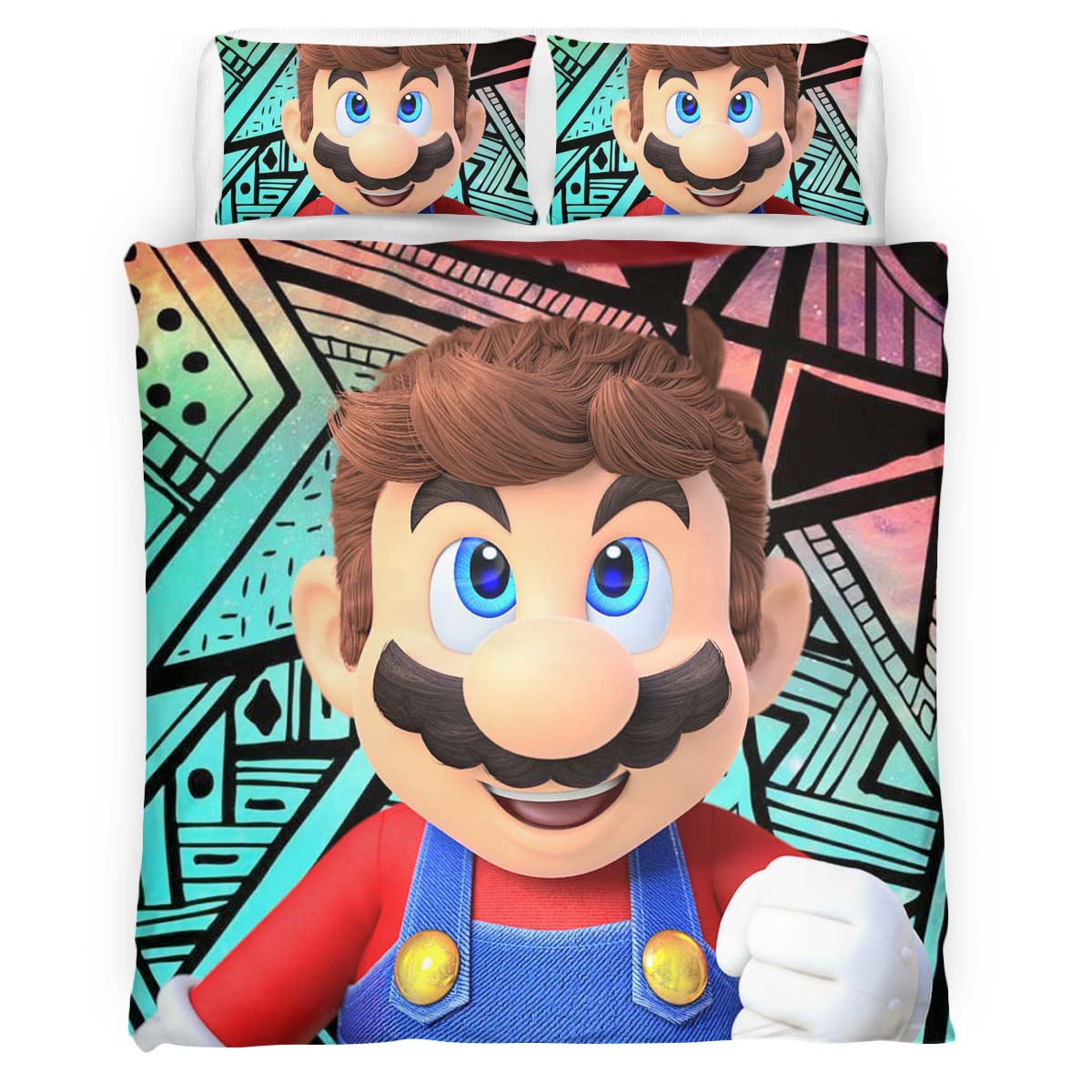 Housse De Couette Super Mario 19 Parure de lit Ensemble De Literie