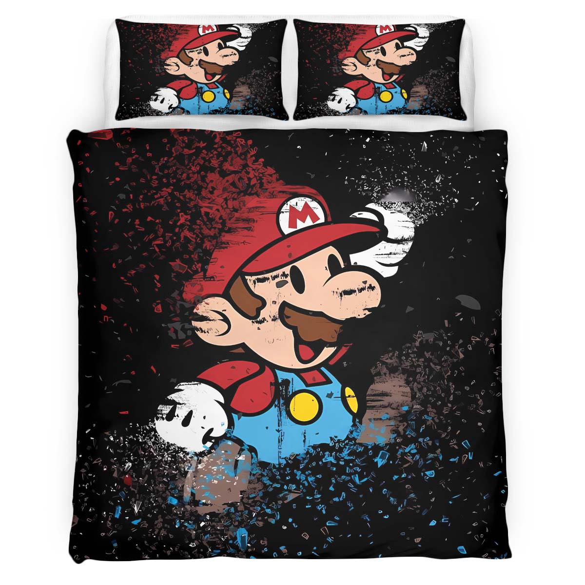 Housse De Couette Super Mario 2 Parure de lit Ensemble De Literie