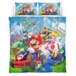 Housse De Couette Personnages Super Mario 1 Parure de lit Ensemble De Literie
