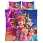 Housse De Couette Personnages Super Mario 16 Parure de lit Ensemble De Literie