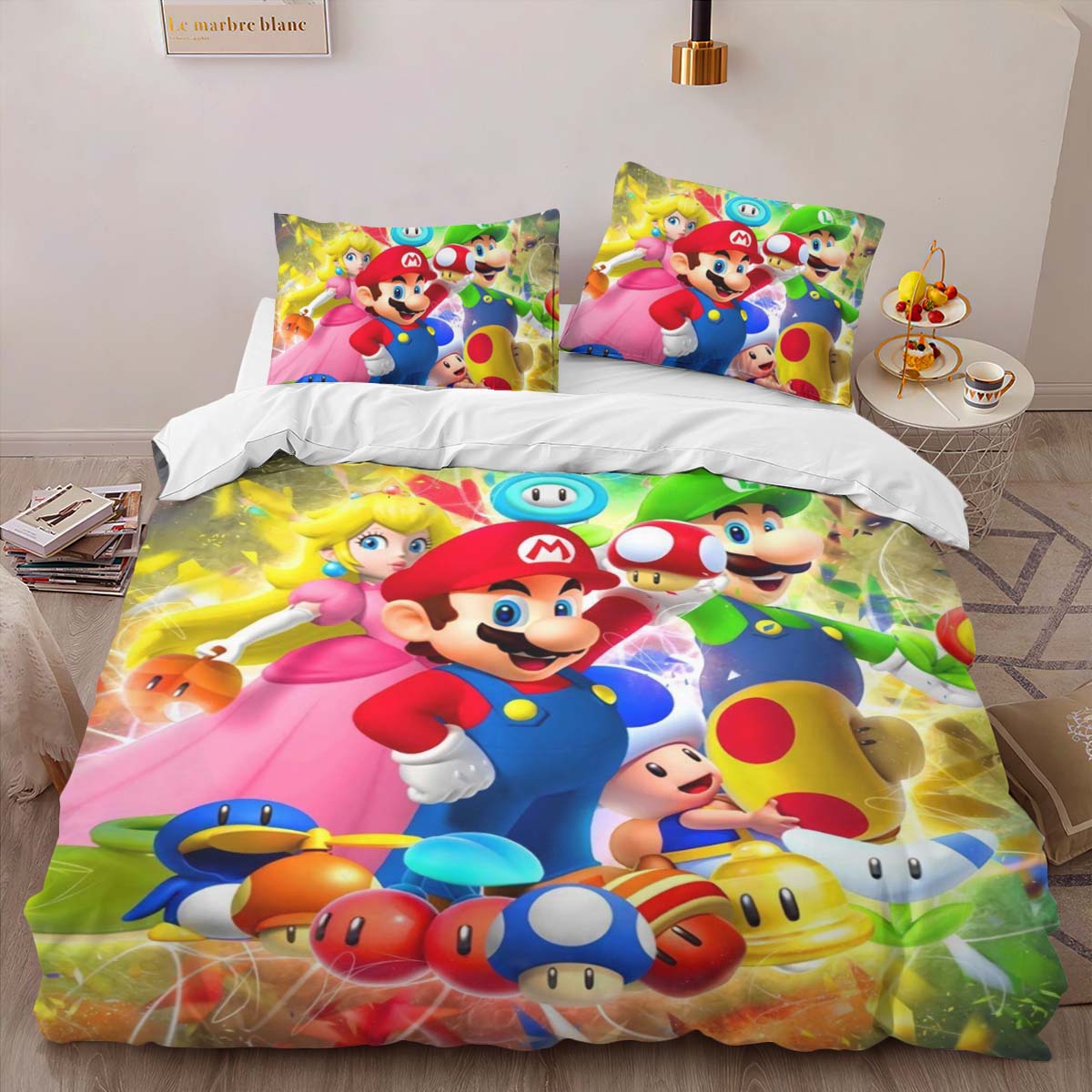 Housse De Couette Personnages Super Mario 17 Parure de lit Ensemble De Literie – Image 2