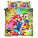 Housse De Couette Personnages Super Mario 17 Parure de lit Ensemble De Literie