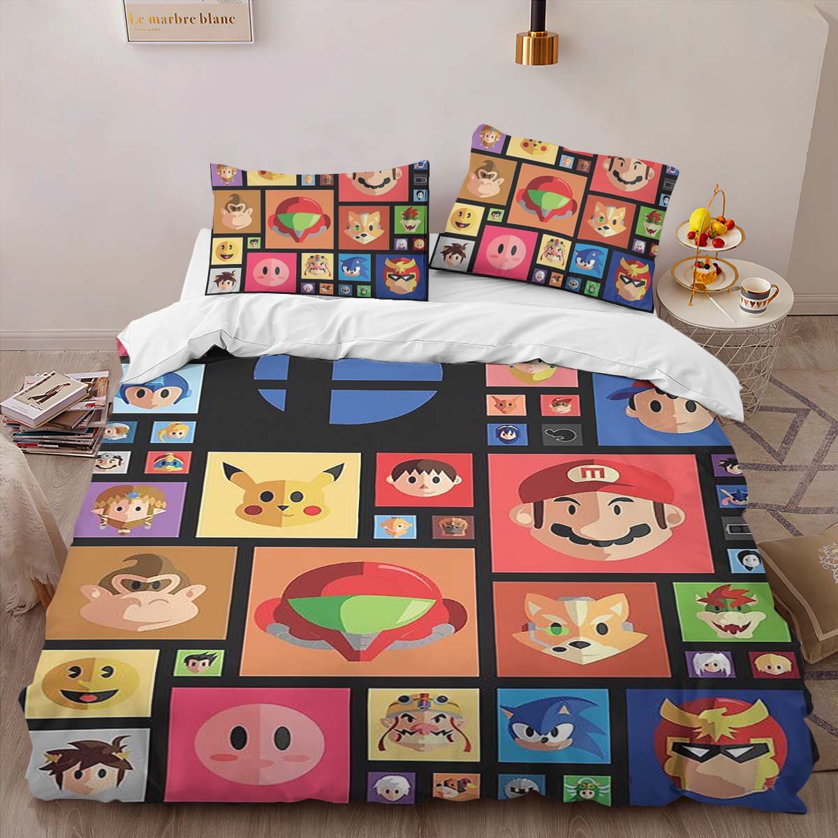 Housse De Couette Personnages Super Mario 26 Parure de lit Ensemble De Literie – Image 2