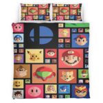 Housse De Couette Personnages Super Mario 26 Parure de lit Ensemble De Literie