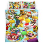 Housse De Couette Personnages Super Mario 27 Parure de lit Ensemble De Literie