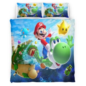 Housse De Couette Personnages Super Mario 3 Parure de lit Ensemble De Literie