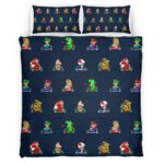 Housse De Couette Personnages Super Mario 30 Parure de lit Ensemble De Literie