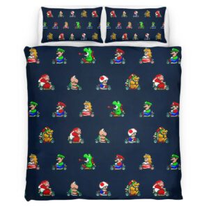 Housse De Couette Personnages Super Mario 30 Parure de lit Ensemble De Literie