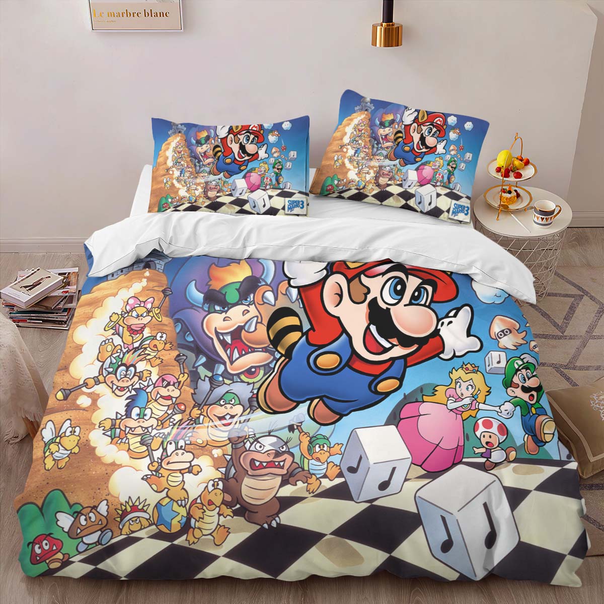 Housse De Couette Personnages Super Mario 33 Parure de lit Ensemble De Literie – Image 2