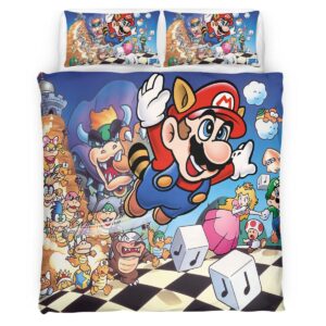 Housse De Couette Personnages Super Mario 33 Parure de lit Ensemble De Literie