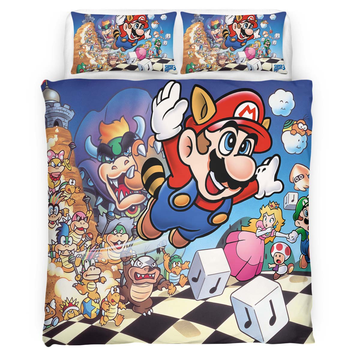 Housse De Couette Personnages Super Mario 33 Parure de lit Ensemble De Literie