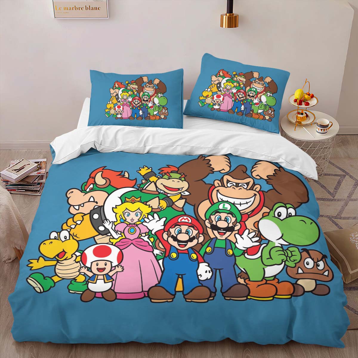 Housse De Couette Personnages Super Mario 35 Parure de lit Ensemble De Literie – Image 2