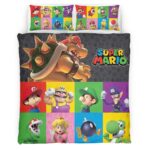 Housse De Couette Personnages Super Mario 39 Parure de lit Ensemble De Literie