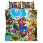 Housse De Couette Personnages Super Mario 4 Parure de lit Ensemble De Literie