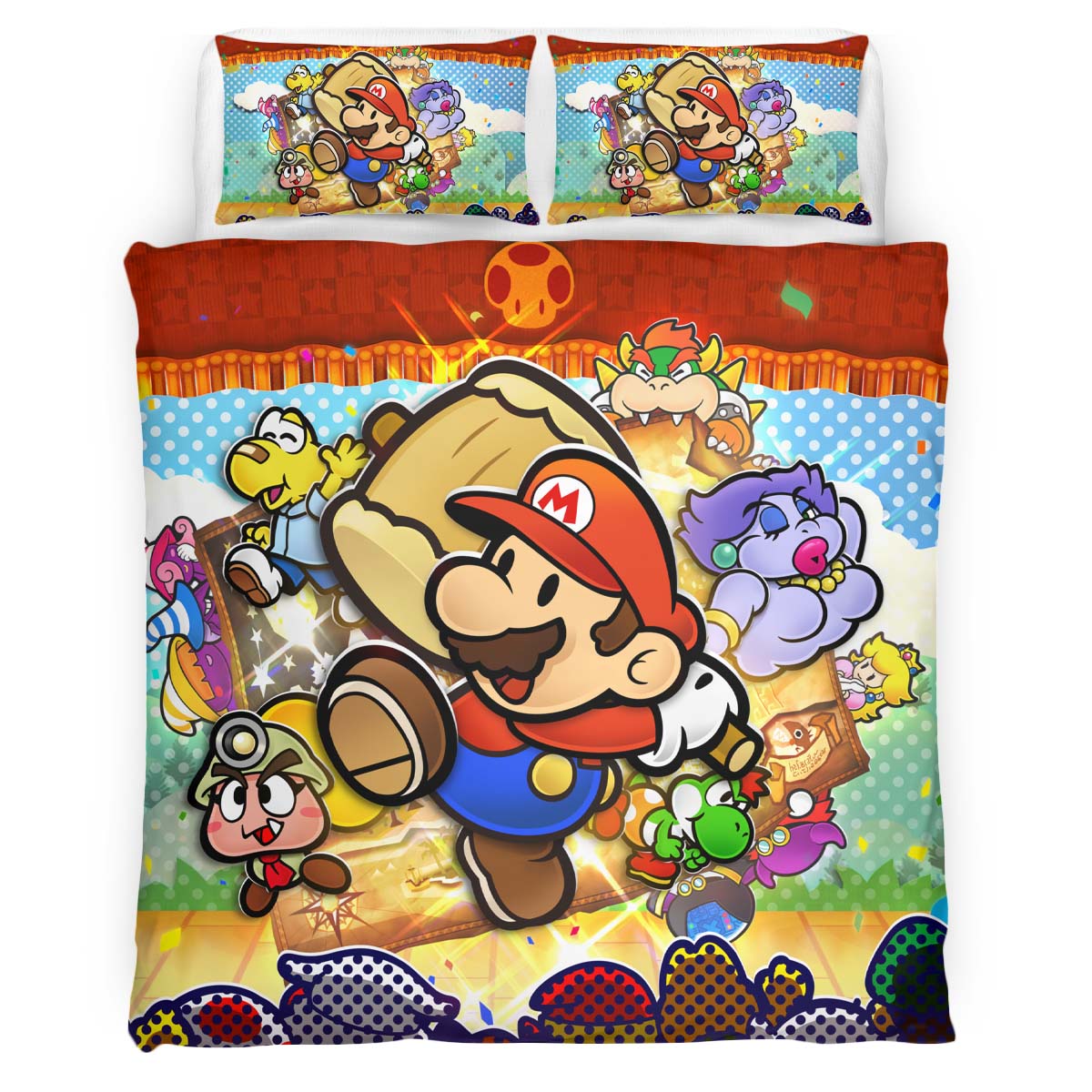 Housse De Couette Personnages Super Mario 41 Parure de lit Ensemble De Literie