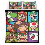 Housse De Couette Personnages Super Mario 44 Parure de lit Ensemble De Literie