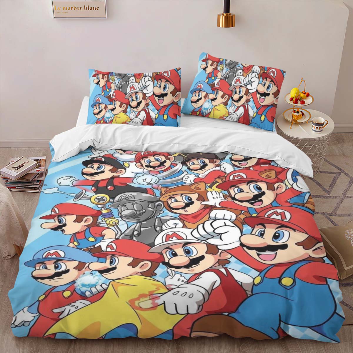 Housse De Couette Personnages Super Mario 45 Parure de lit Ensemble De Literie – Image 2