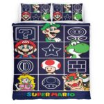 Housse De Couette Personnages Super Mario 46 Parure de lit Ensemble De Literie